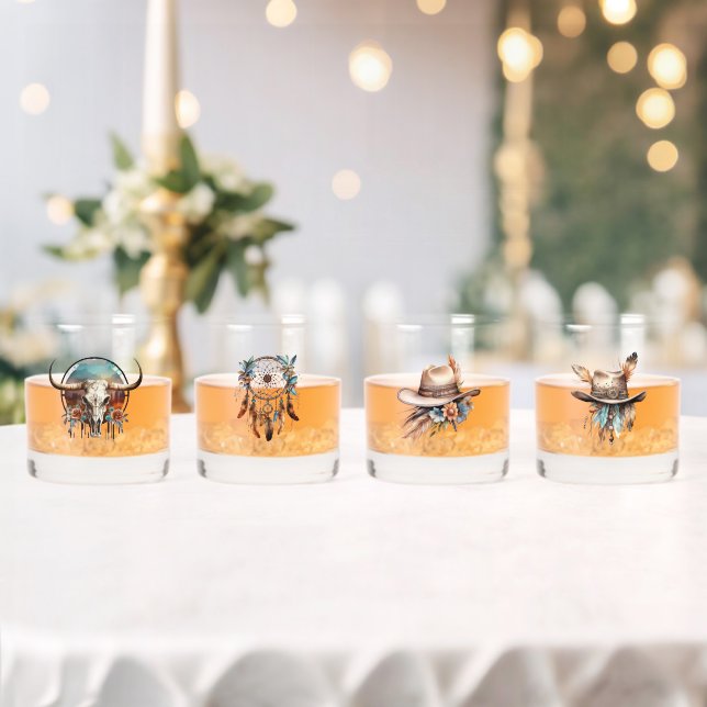 Boho Cowgirl Social Club Rocks Glasses Whiskyglas (Insitu (Hochzeit))