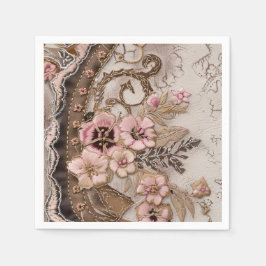 Boho Cowgirl Western Floral Wedding Napkins Serviette