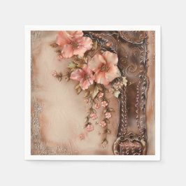Boho Cowgirl Western Floral Wedding Napkins Serviette