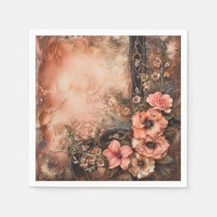 Boho-Cowgirl-Western-Florale Hochzeitsservietten Serviette