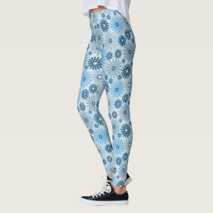 Boho Cozy Dekorative Ethnische Pastell Blumen Naht Leggings