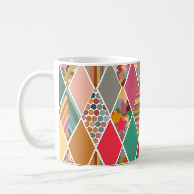 Boho Crazy Quilt Kaffeetasse (Links)