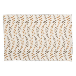 Boho Cream Fern Strings - nahtloses Muster. Kissenbezug