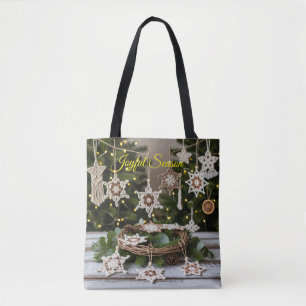 Boho Crochet Snowflake Weihnachtsfeier Tasche