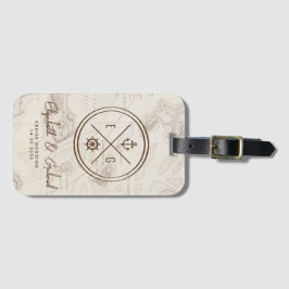 Boho Cruise Hochzeit in Urlaubsort Gepäckanhänger