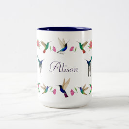 Boho Custom Hummingbirds Zweifarbige Tasse