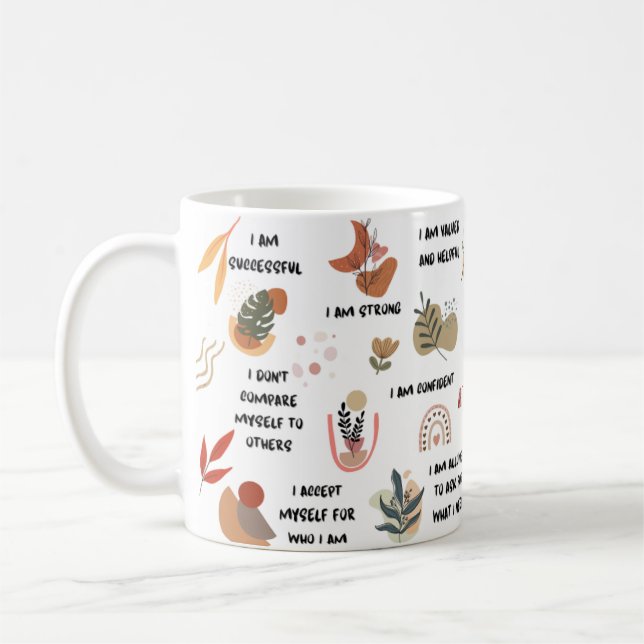Boho Daily Erinnerungen Affirmations Kaffeetasse (Links)