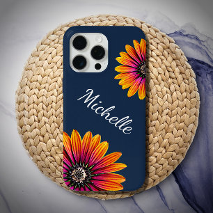 Boho Daisies Floral Botanical Navy Blue Case-Mate iPhone Hülle
