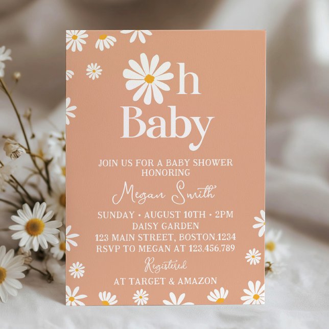 Boho Daisy Baby Shower Einladung (Von Creator hochgeladen)