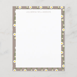 Boho Daisy Chain Floral Pattern Name Stationierung