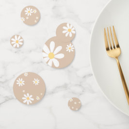 Boho Daisy Floral Baby Shower Konfetti