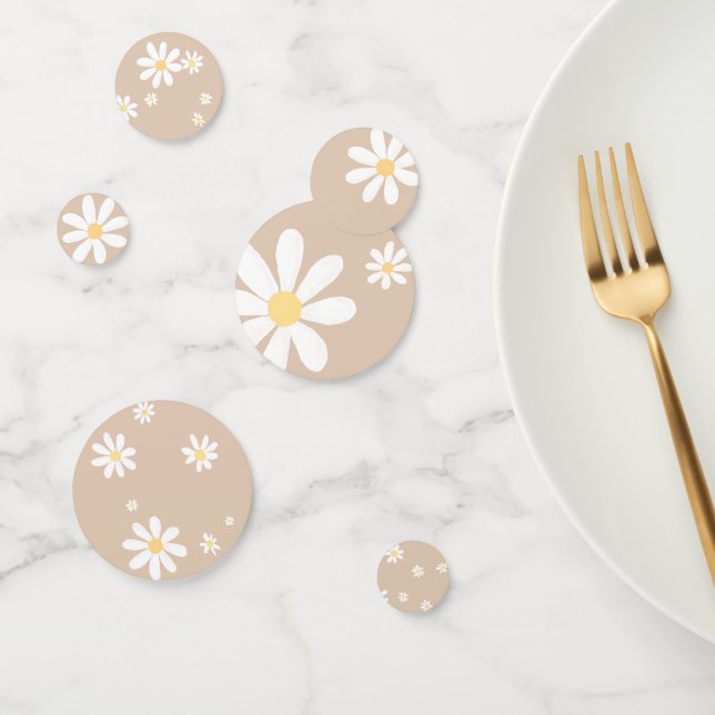 Boho Daisy Floral Baby Shower Konfetti (Gruppe)