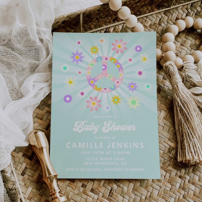 Boho Daisy Girl Baby Shower Einladung (Von Creator hochgeladen)
