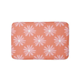 BOHO Daisy Pattern Salmon Color Retro Badematte