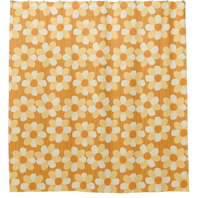 Boho Daisy Pluie Douche rideau (Devant)