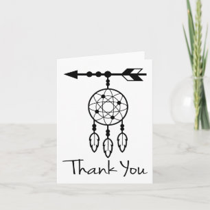 Boho Dankeschön Traumfänger Native American Schwar Karte