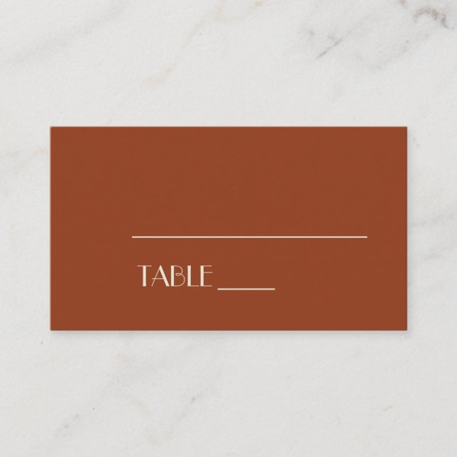 Boho Deco d'automne | Carte Mariage rouille (Devant)