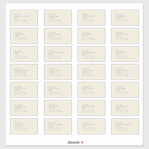 Boho Deco d'automne Cream Guest Étiquette de adr