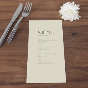 Boho Deco d'automne   Menu Mariage crème