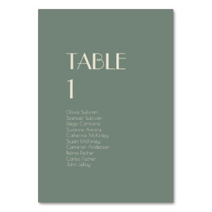 Boho Deco d'automne   Sage Green Numéro de table I