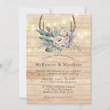 Boho Deer Antler Floral Wedding