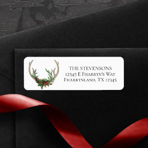 Boho Deer Antlers   Rustikale Weihnachtsadresse