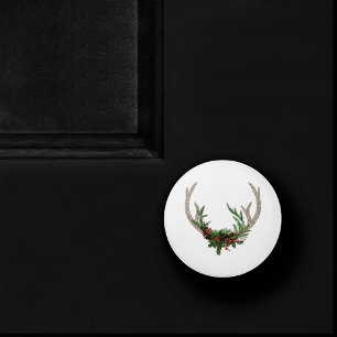 Boho Deer Antlers Rustikale Weihnachtsblume Keramikknauf