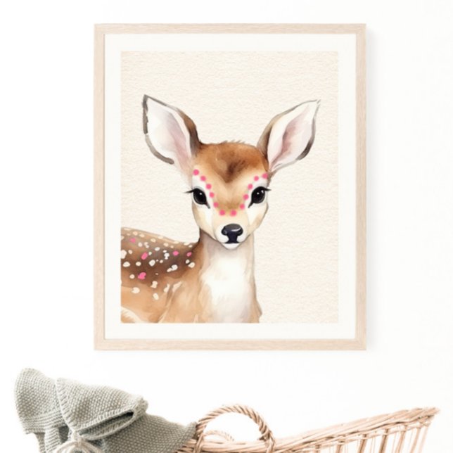 Boho Deer Kinderzimmer Poster (Von Creator hochgeladen)