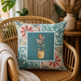 Boho dekorative Tile & Bläschen Kissen