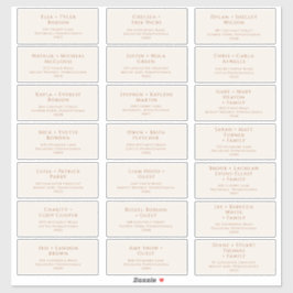 Boho Desert | Beige Wedding Guest Address Labels