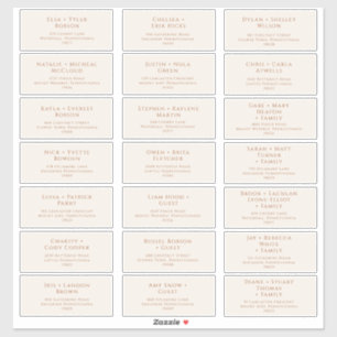 Boho Desert   Beige Wedding Guest Address Labels