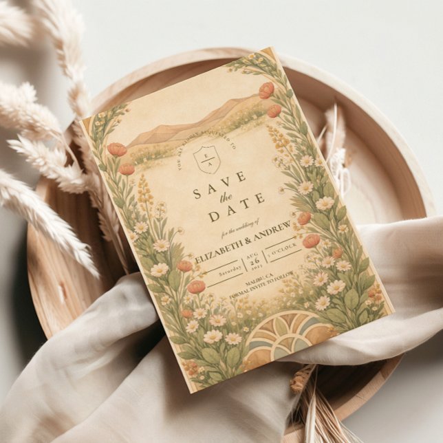 Boho Desert Botanical Wedding Save The Date (Von Creator hochgeladen)