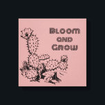 Boho Desert Cactus Wall Art Pink Leinwanddruck<br><div class="desc">Bring warmth and inspiration into your space with this boho desert-inspired wall art. Featuring a minimalist cactus and rose illustration paired with the uplifting “Bloom and Grow” quote, this design blends soft pink tones with bold black line work for a modern, stylish look. Perfect for creating a calm, aesthetic atmosphere,...</div>