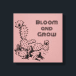 Boho Desert Cactus Wall Art Pink Leinwanddruck<br><div class="desc">Bring warmth and inspiration into your space with this boho desert-inspired wall art. Featuring a minimalist cactus and rose illustration paired with the uplifting “Bloom and Grow” quote, this design blends soft pink tones with bold black line work for a modern, stylish look. Perfect for creating a calm, aesthetic atmosphere,...</div>