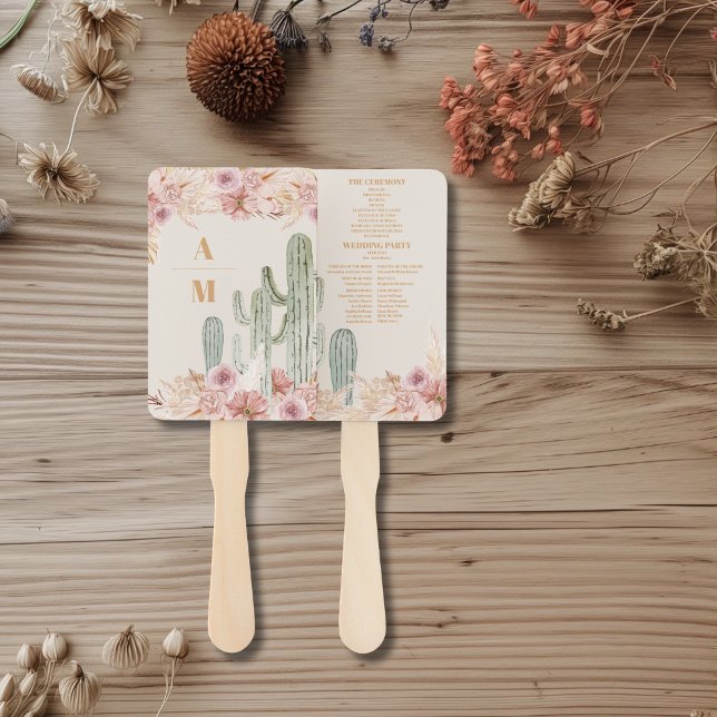 Boho Desert Cactus Wedding Fächer (Von Creator hochgeladen)