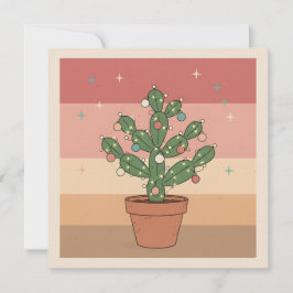 Boho Desert Christmas Greeting Card Feiertagskarte