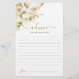 Boho Desert Conseils pour la maman à être carte