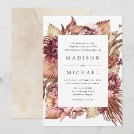 Boho Desert Floral Wedding Einladung