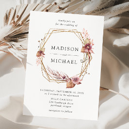Boho Desert Floral Wedding Einladung
