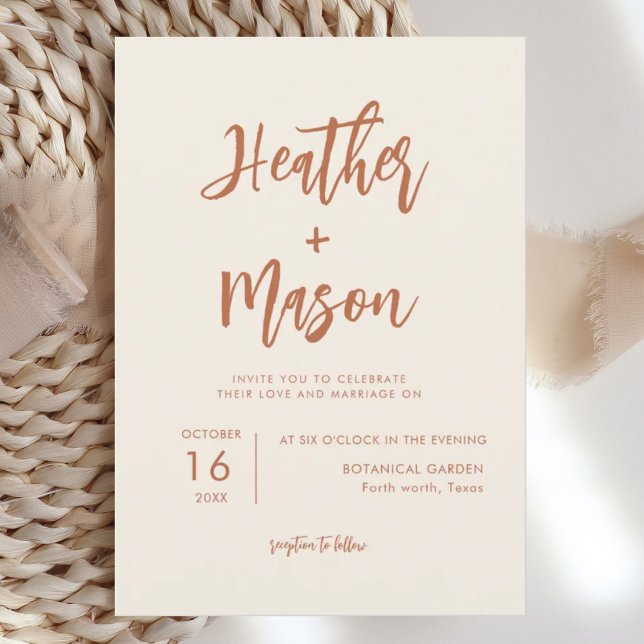 Boho Desert Rust Wedding Invitations (Créateur téléchargé)
