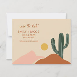 Boho Desert Simple Wedding Save the Date