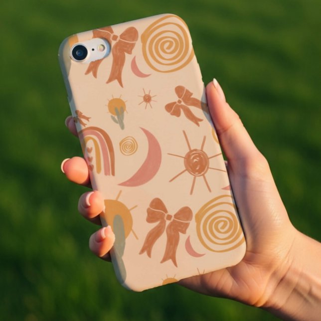 Boho Desert Sun Pattern Phone Case iPhone 16 Hülle (Von Creator hochgeladen)