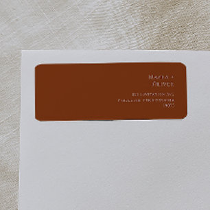 Boho Desert Terracotta Return Address Label
