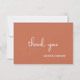 Boho Desert Terracotta Wedding Dankeschön Karte