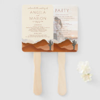 Boho Desert Terracotta Wedding Foto Program