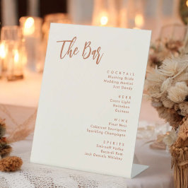 Boho Dessert Wedding Drinks Menü Tischsignatur Sockelschild