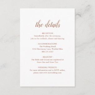 Boho Details Rust Burnt Orange Terracotta Wedding Begleitkarte