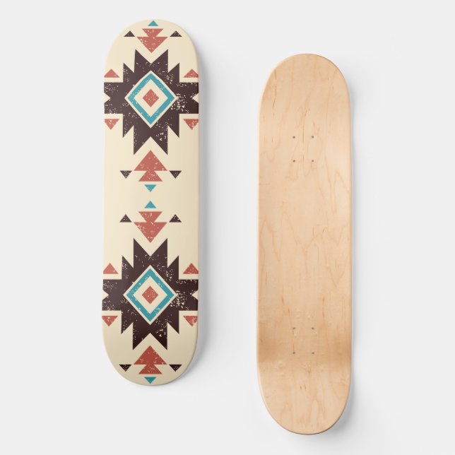 Boho-Diamant-Emblem Skateboard (Vorderseite)