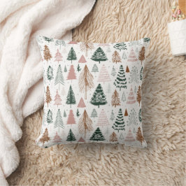 Boho Doodle Christmas Tree Pattern Kissen