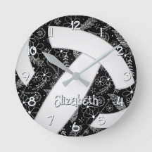Boho doodle Schwarz-weiße Volleyball